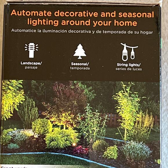 Outdoor Power Stake Timer 6 Outlet Green Weather Resistant Automate Lighting - Picture 6 of 6